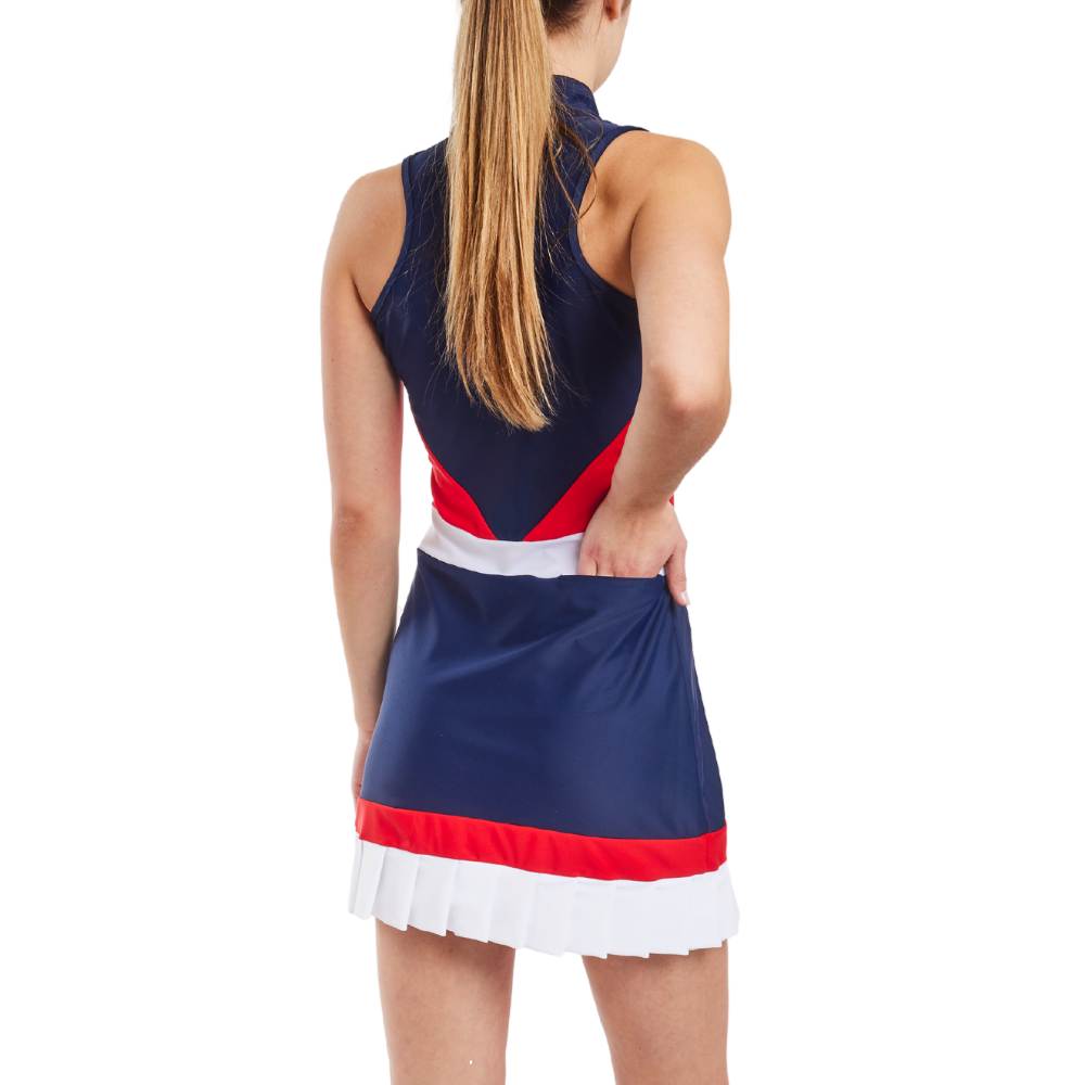 Jordan Navy-Cherry Tomato-White Dress – Tzu Tzu Sport