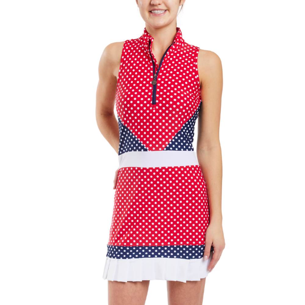 Jordan Poppy Dotty-Navy Dotty-White Dress – Tzu Tzu Sport